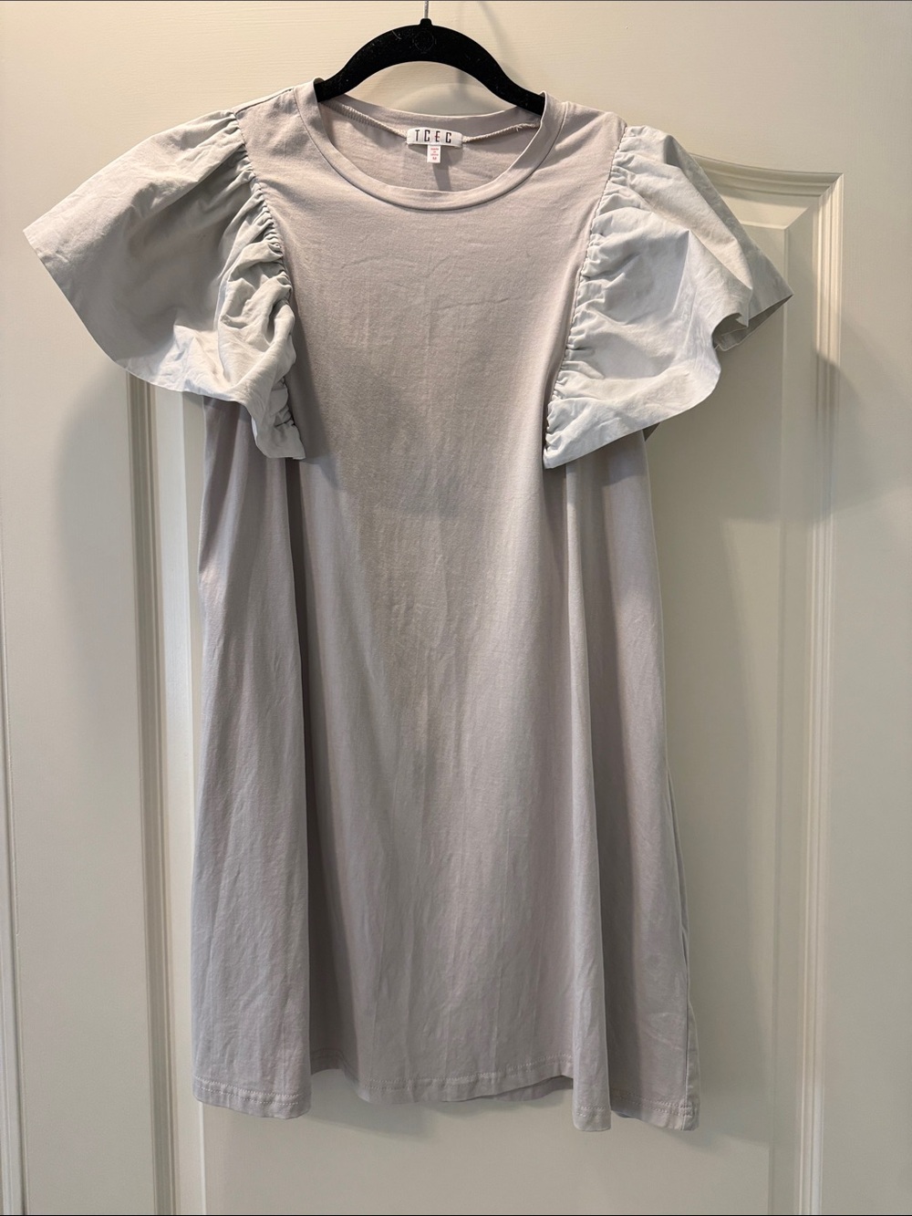 TCEC Ruffle Sleeve Cotton Dress
